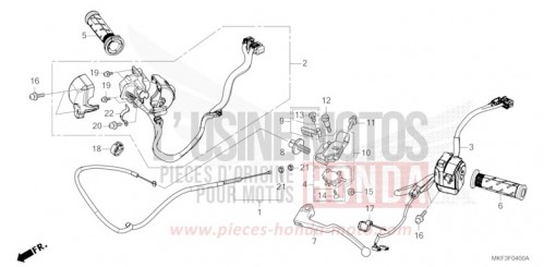 LEVIER DE GUIDON/COMMUTATEUR/CABLE CBR1000S1J de 2018